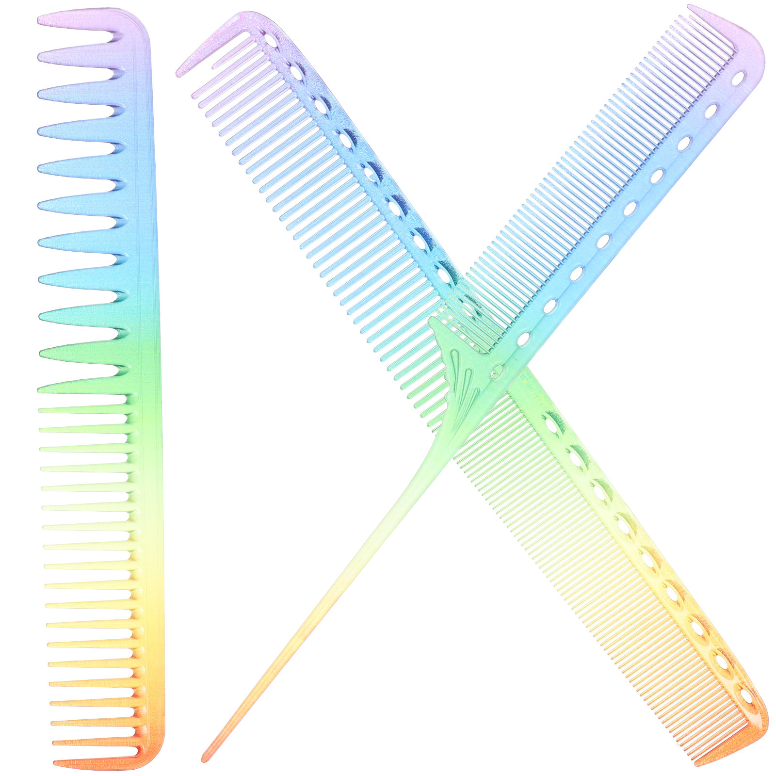 Hair Care Color - 3Pcs Barber Comb Hairdressing Styling Comb