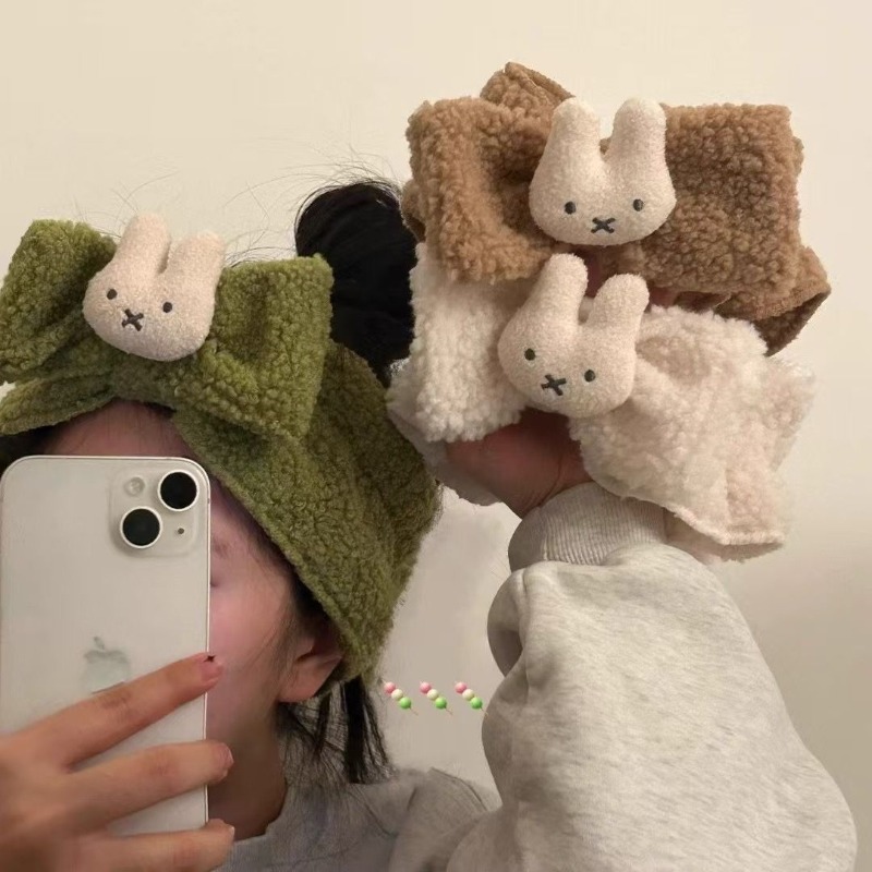 Miffy Cute Cartoon Elastic Bow - Hair Care Good Hair review and price