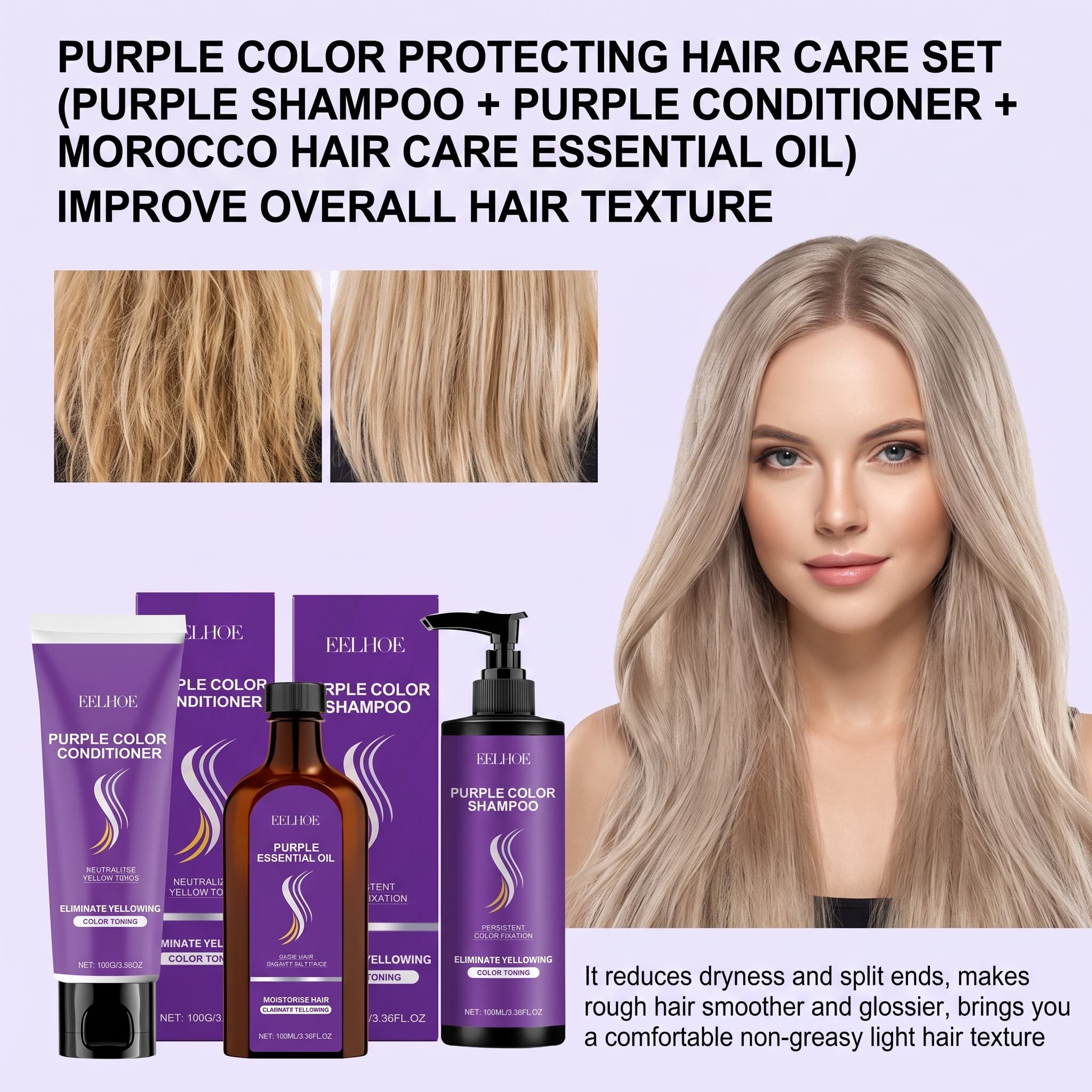 Purple Shampoo Set With Condit - Hair Care Color review and price