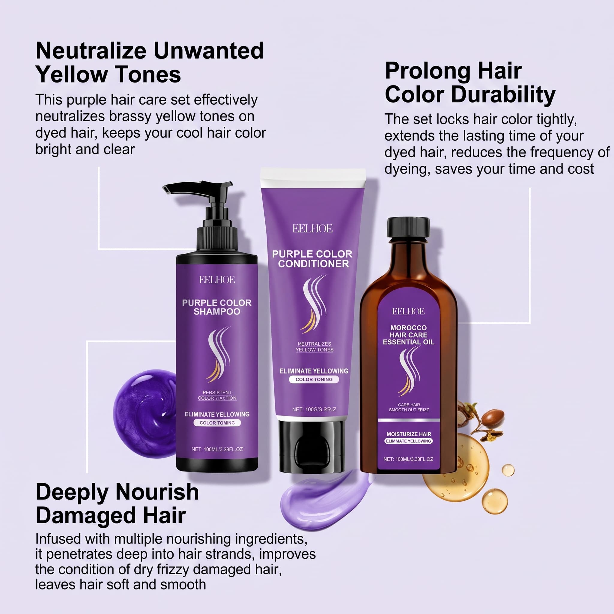 Purple Shampoo Set With Condit - Hair Care Color review and price