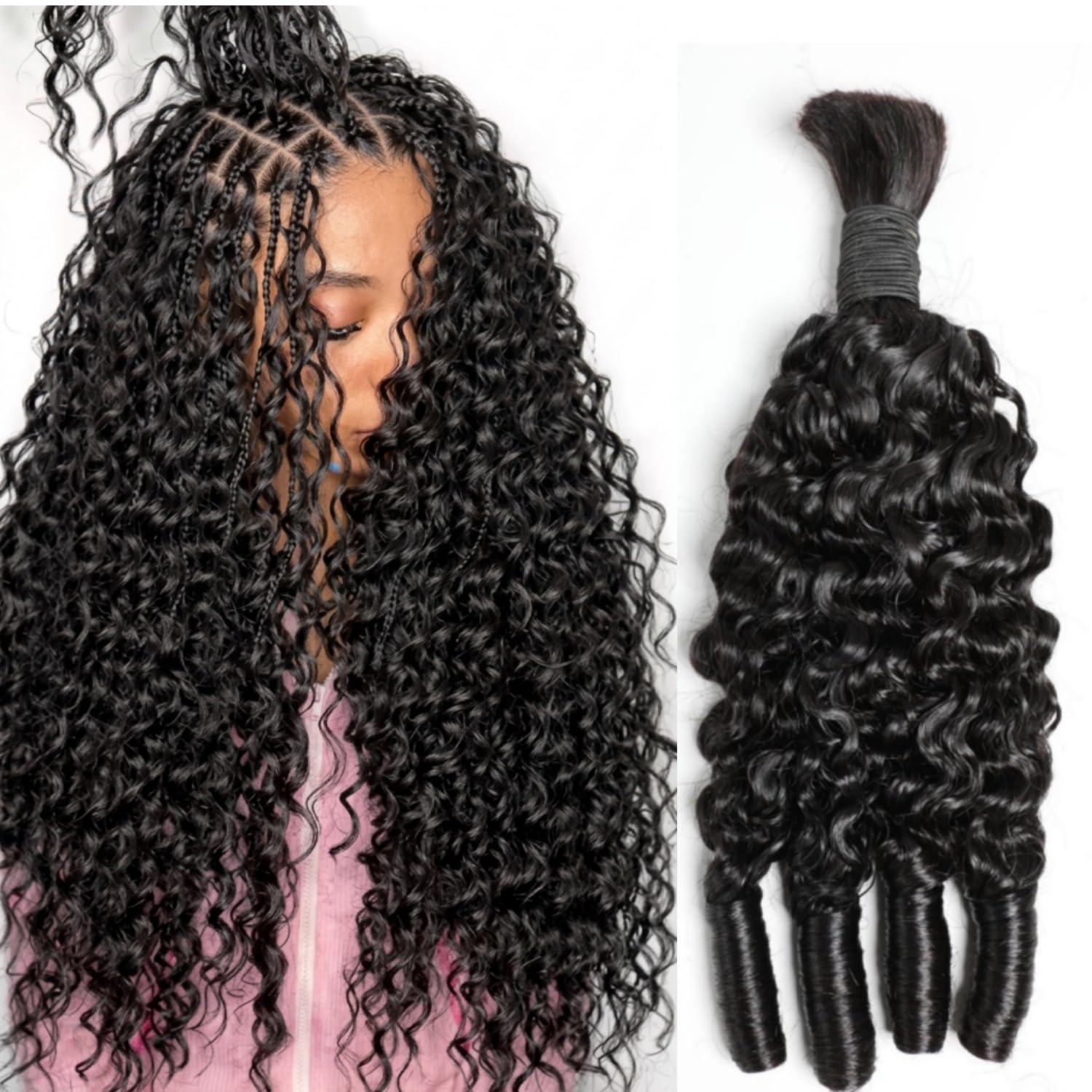 Human Braiding Hair For Boho B - Hair Care Indian review and price