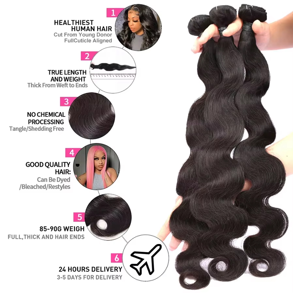 Body Wave Raw Human Hair Bundl - Hair Care Indian review and price