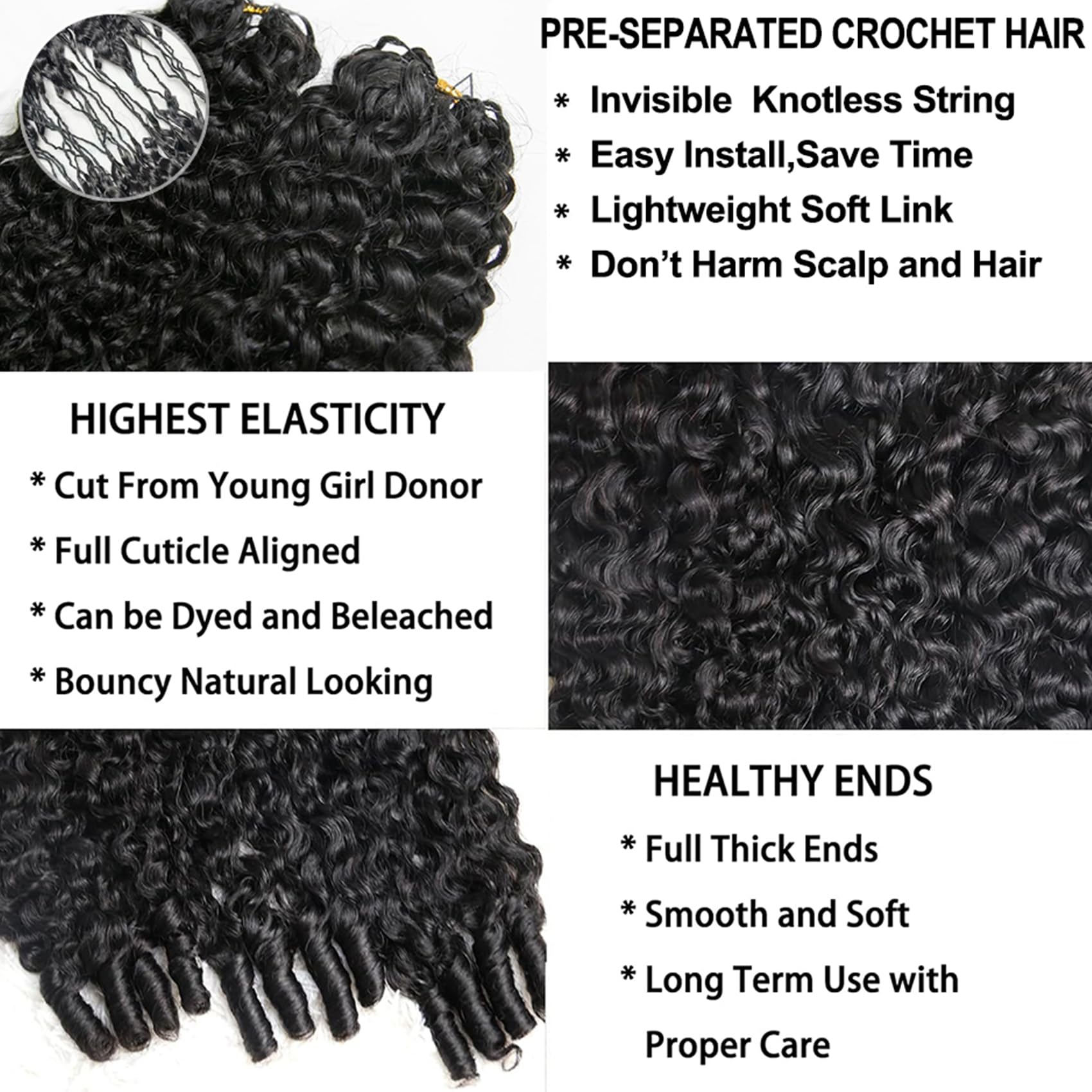 Burmese Curly Feather Crochet  - Hair Care Color review and price