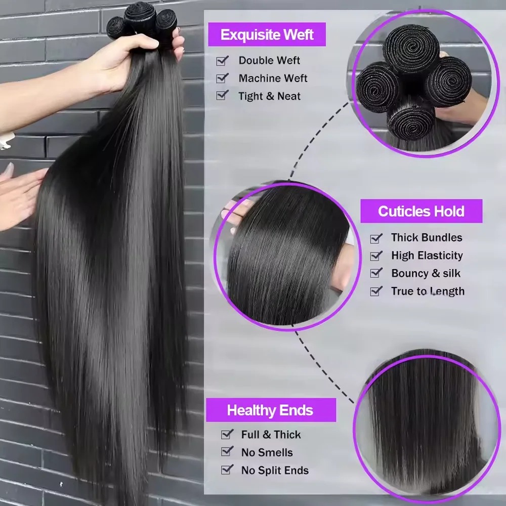 12A Bone Straight Real Human H - Hair Care Indian review and price