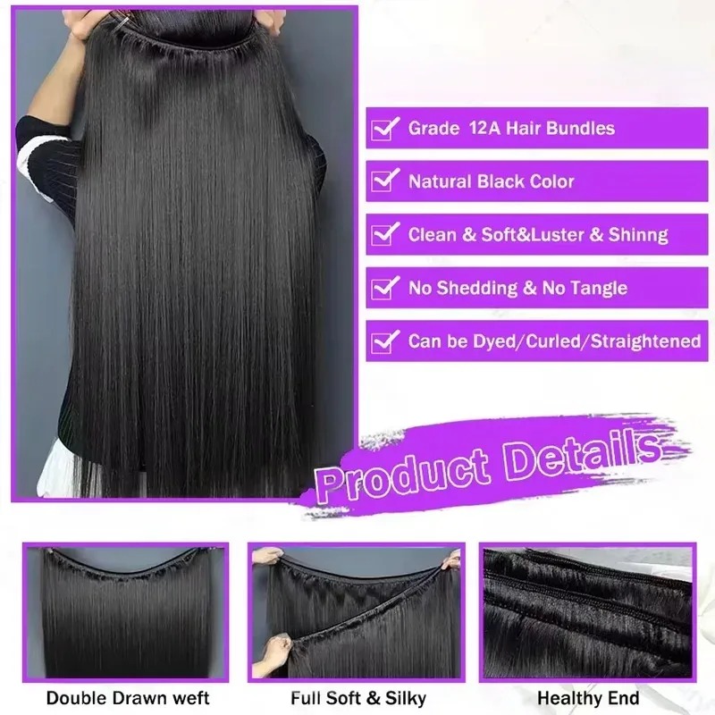 12A Bone Straight Real Human H - Hair Care Indian review and price